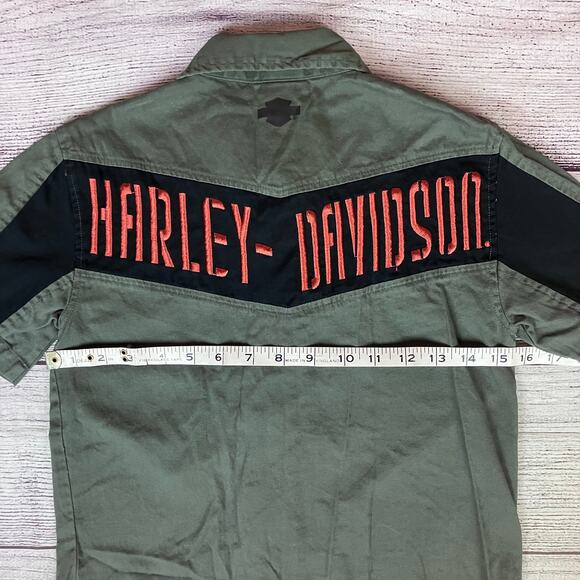 Harley Davidson Motorcycles Button Up Shop Shirt - Picture 6 of 8